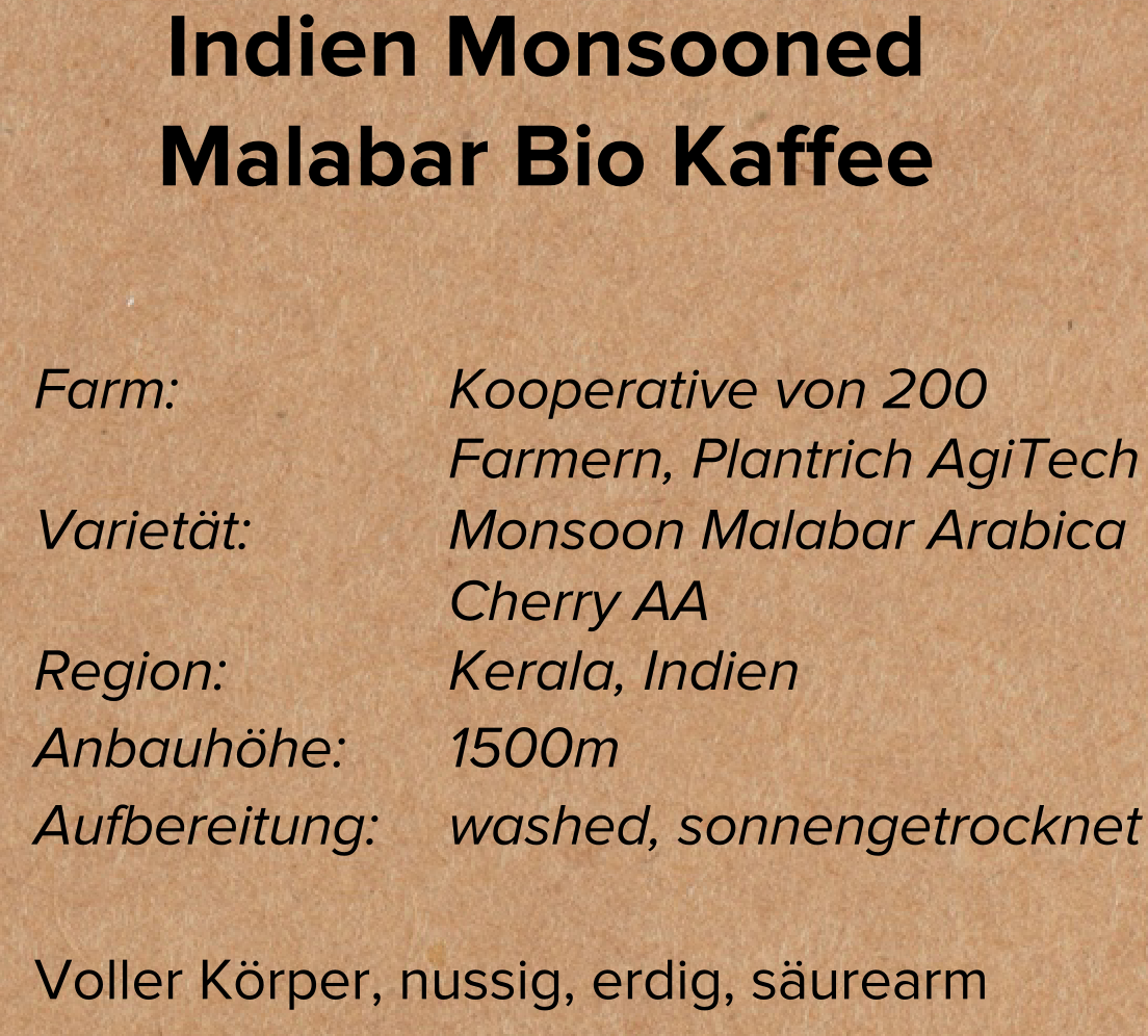Kathreiner´s Bio Kaffee Indien Monsooned Malabar